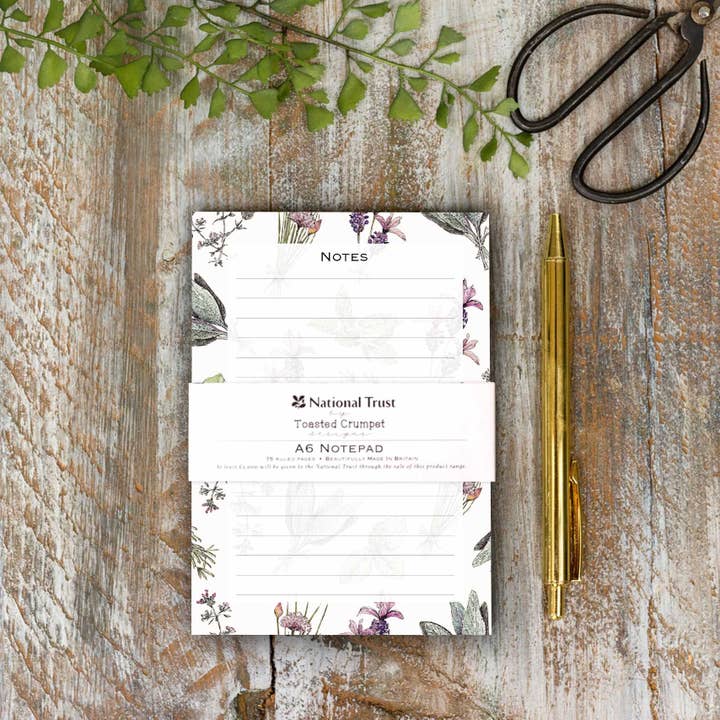 Toasted Crumpet – wholesale – The Kitchen Gardens A6 Jotter Notepad