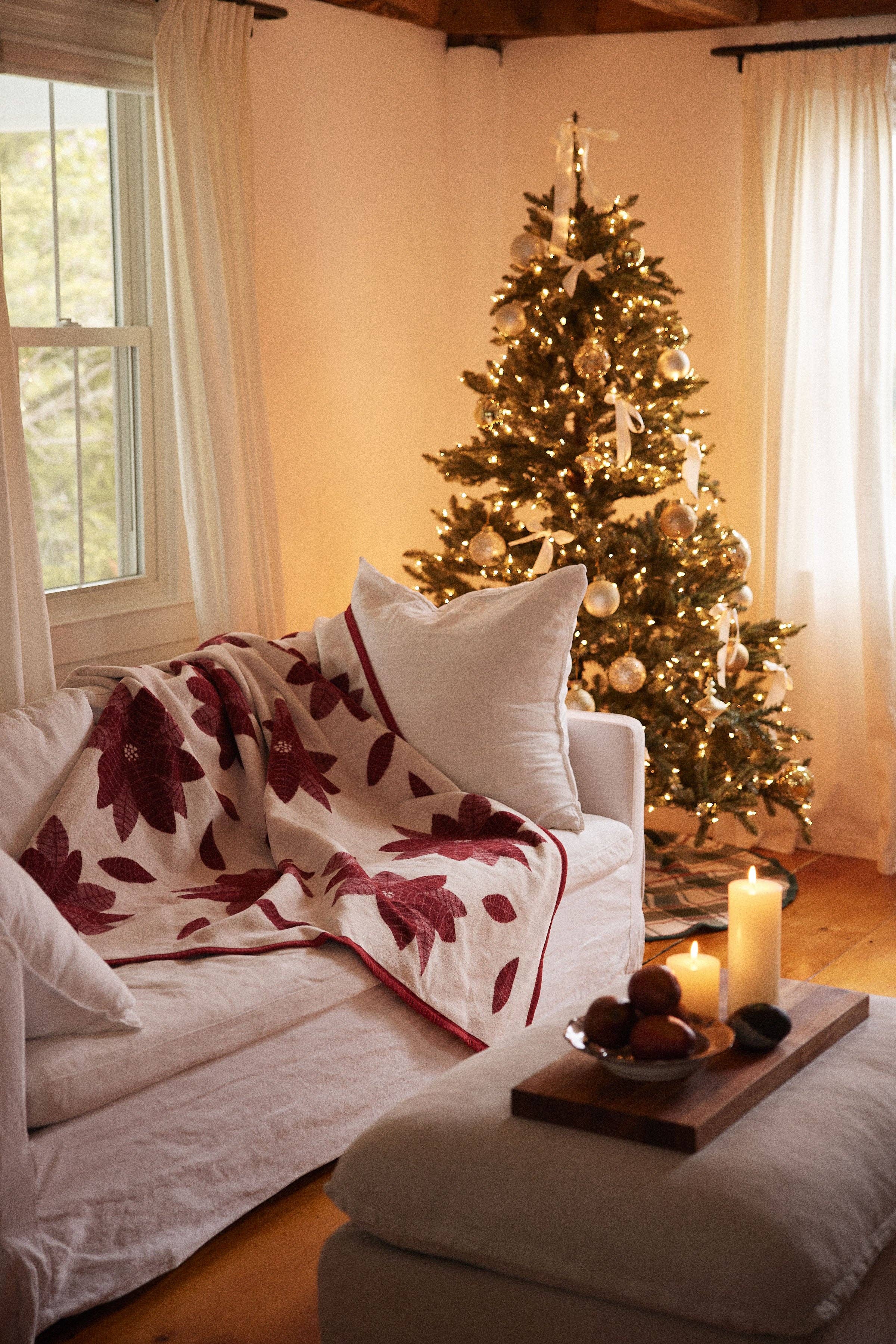 ChappyWrap – Manta para sofá por atacado – Manta de Poinsettias6