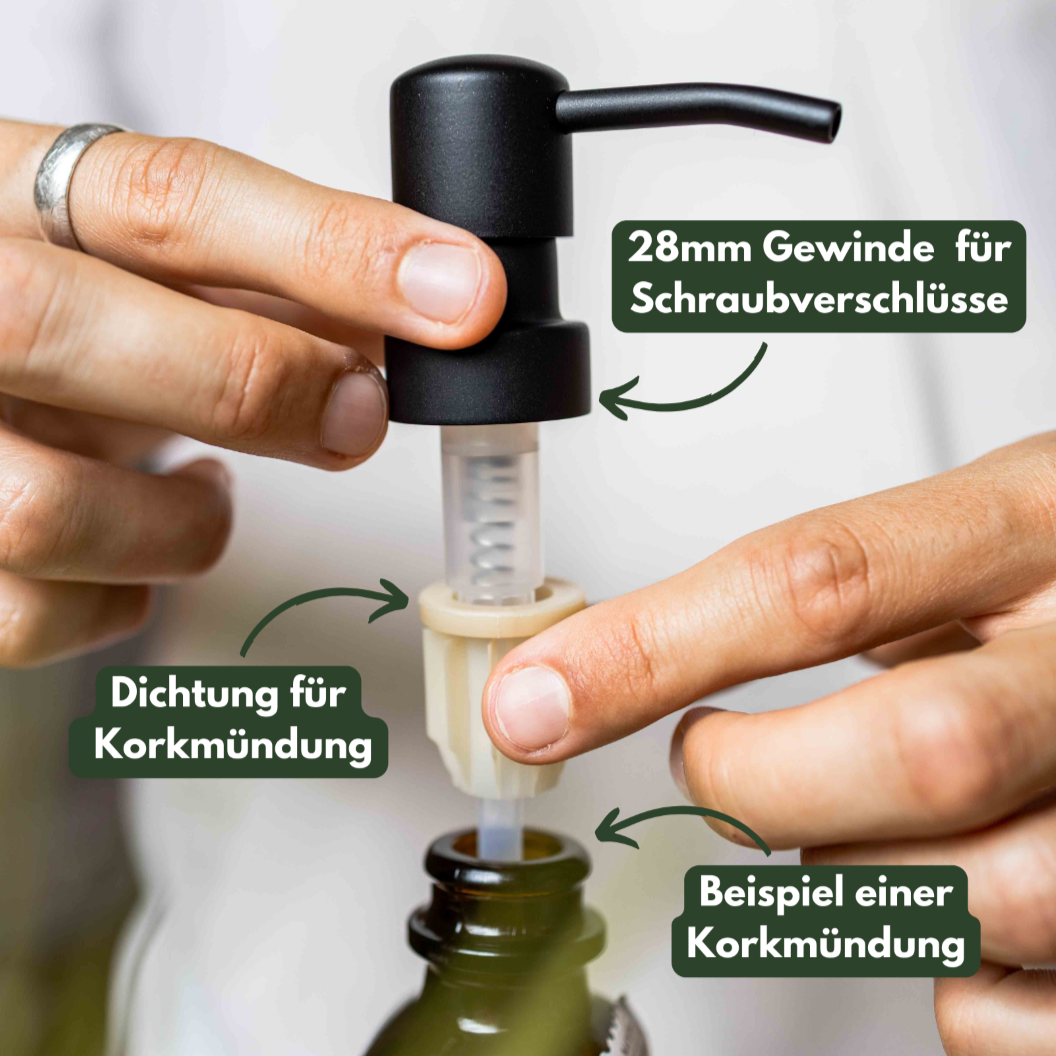 Pumphead® - upcycle your bottle - Wholesale Soap Dispenser - Upcycled gin bottle dispenser - sustainability - GOLD2