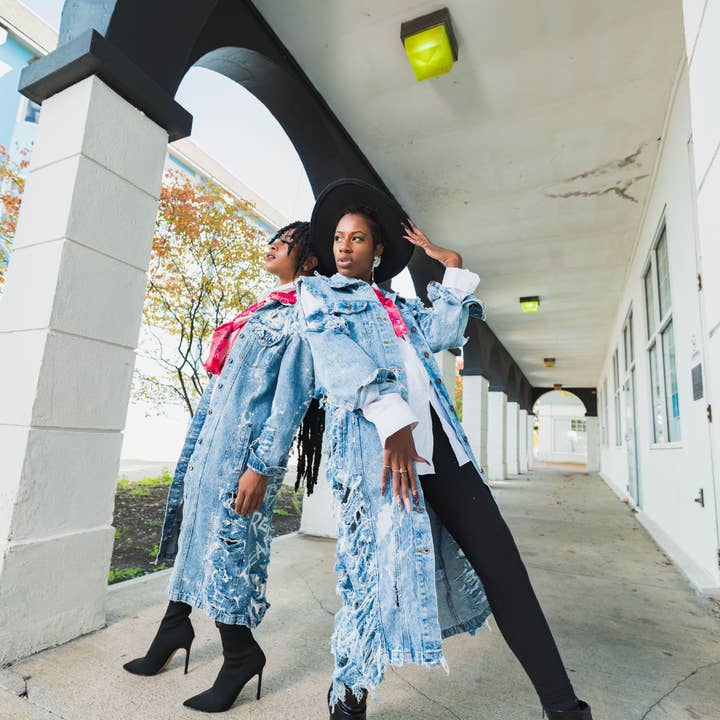 Kissed by BO - Wholesale Denim Jacket - Women's - Midcalf Denim Trench
