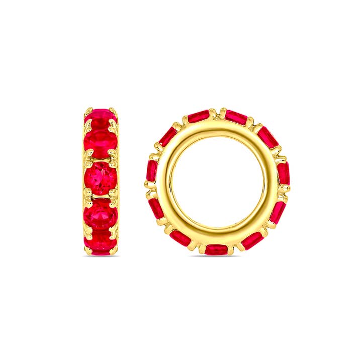 CMZ00096N. 14K Solid Gold Natural Gemstone Round Ring Slider for wholesale by Tresor Jewelry Inc.