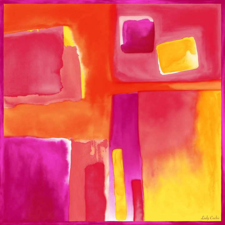 Rhodie's pick: Cotnoir Summer Sunset – Silk Foulard for wholesale by COCHIC