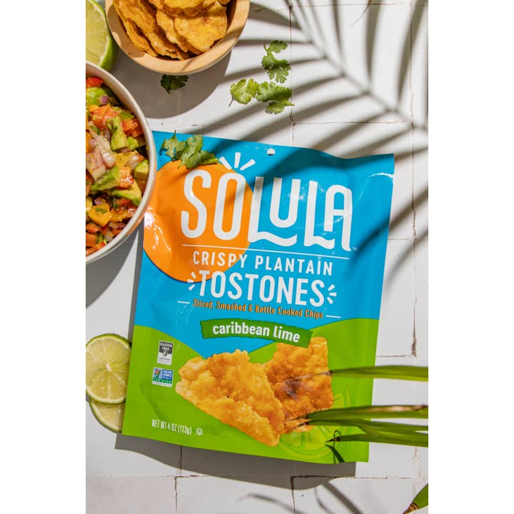 Solula - Wholesale Chips - Plantain Crisps / Chips Tostones - Caribbean Lime, GF5