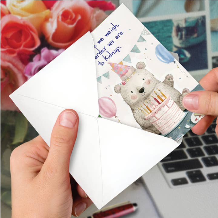 NobleWorks - Wholesale Birthday Card - 1 Funny Birthday Greeting Card - Eat More Cake - NobleWorks3