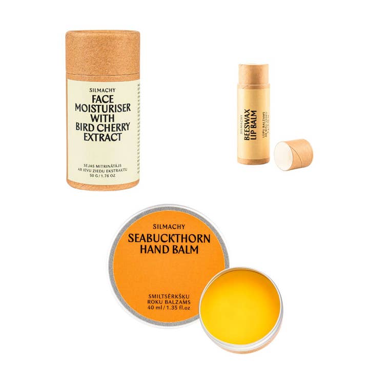 Trio de soins automne & hiver – Coffret cadeau lèvres, mains & visage pour la vente par SILMACHY cosmetics