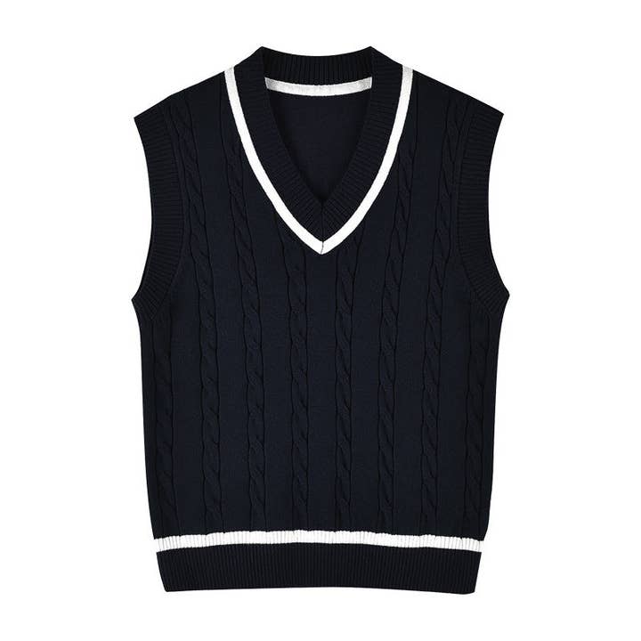 MyKids-USA® - Wholesale Sweater Vest - Kids - Baby Crochet Knit Pattern V-Neck Sleeveless Vest Sweater2