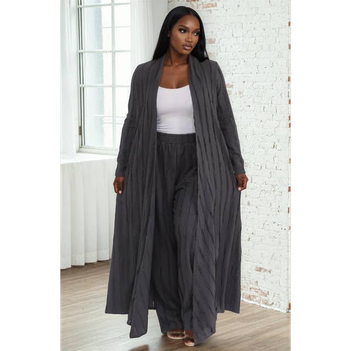 Plus Size Duster 2PC Set for wholesale by omgstyles
