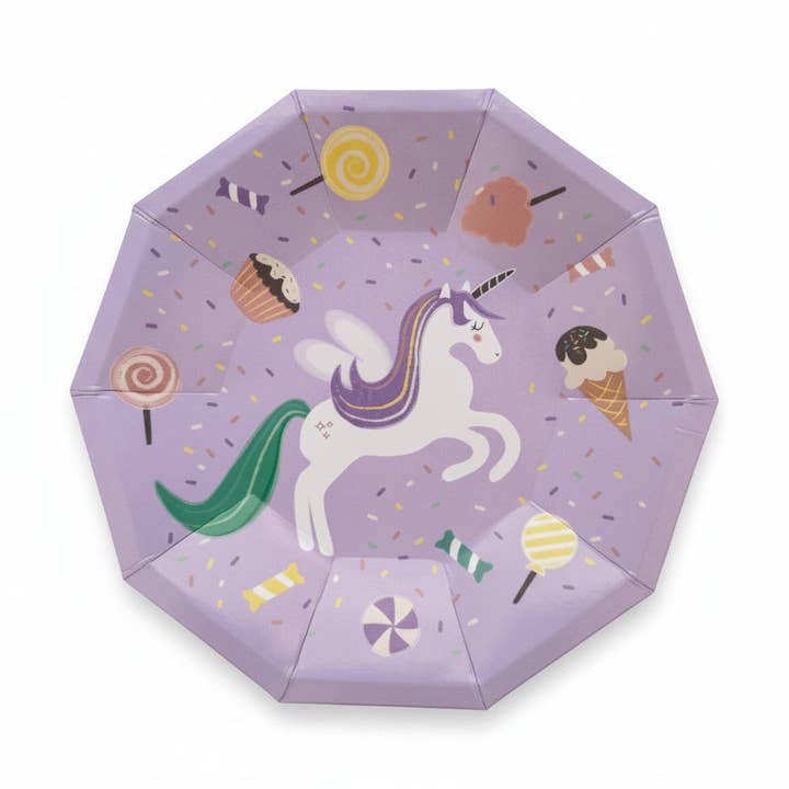 Sweet Unicorn Small Plates (Set of 8) for wholesale by Cherrysh Party - the new name for Pooka Party
