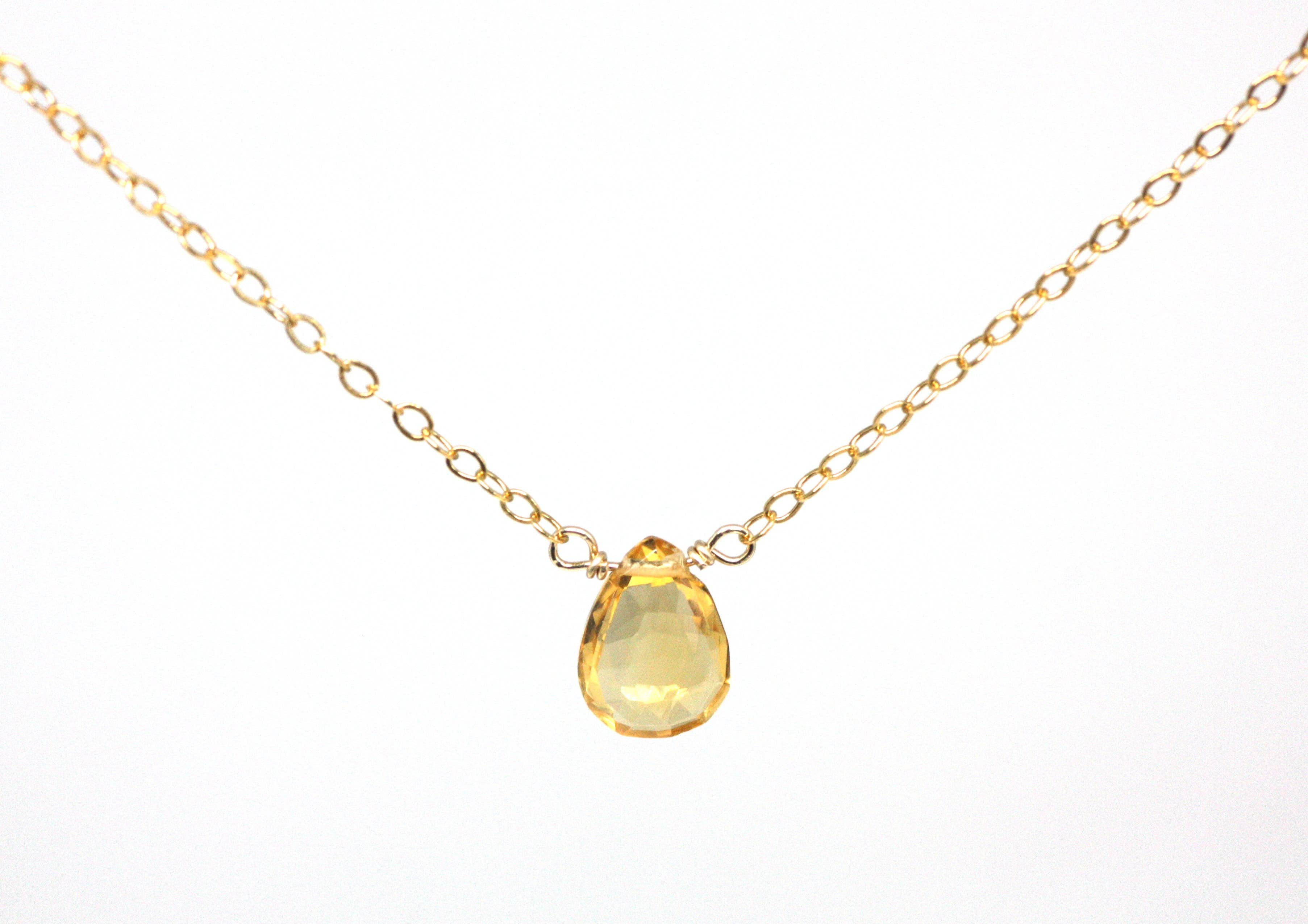Azki Jewelry - Wholesale Pendant/Charm Necklace - 14k Gold Filled Small Gemstone Pendant Necklaces4