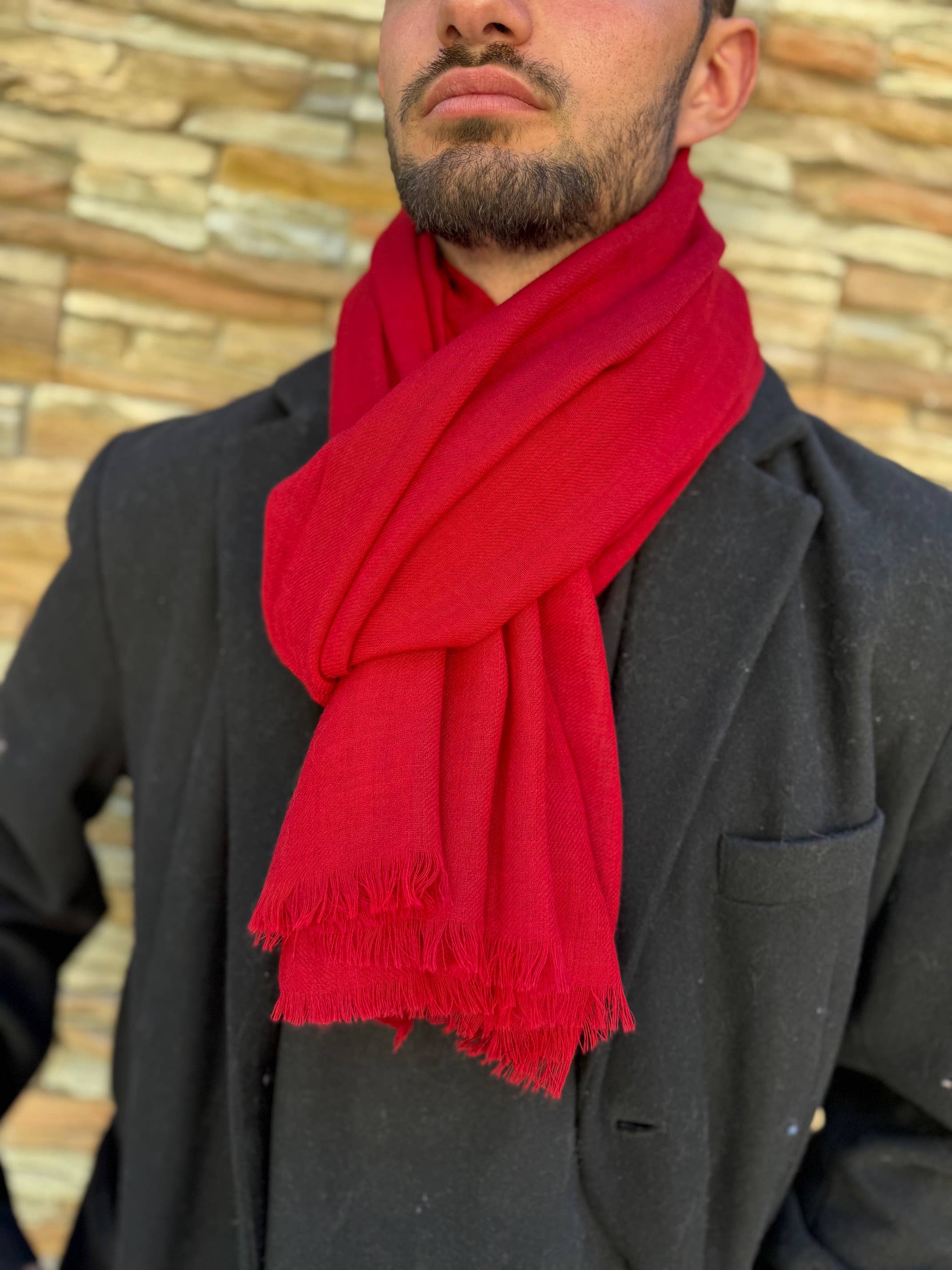 Maison Unik Accessoires - Venta al por mayor Bufanda - Unisex - Bufanda Estola 100% Lana Natural - Unisex - Premium7