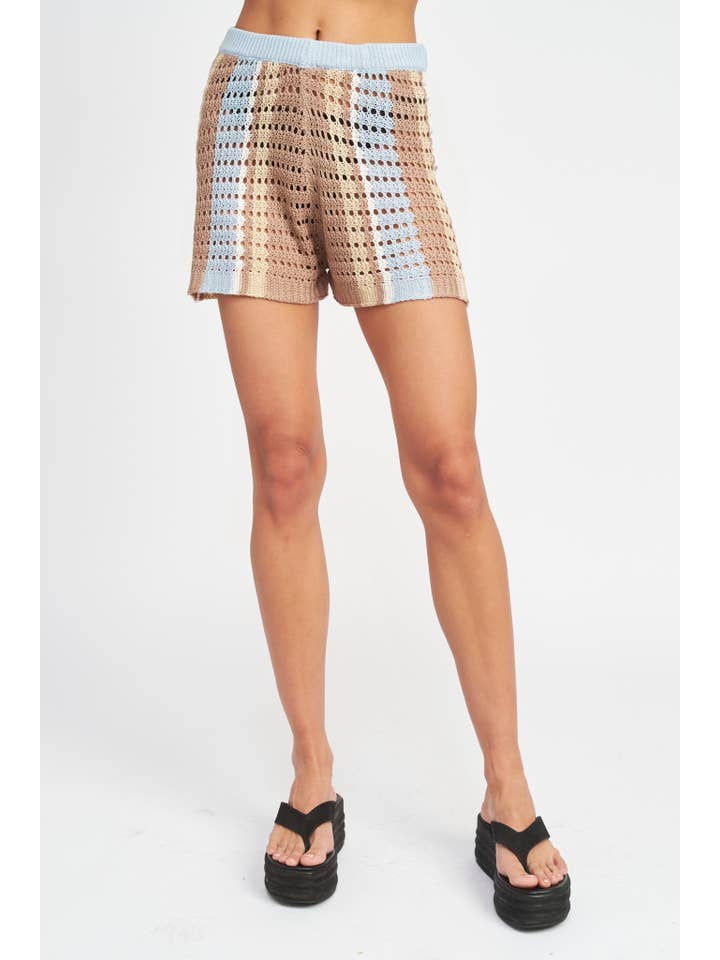 Emory Park – Engroshandel Shorts – Kvinder – STRIBEDE HÆKLEDE SHORTS
