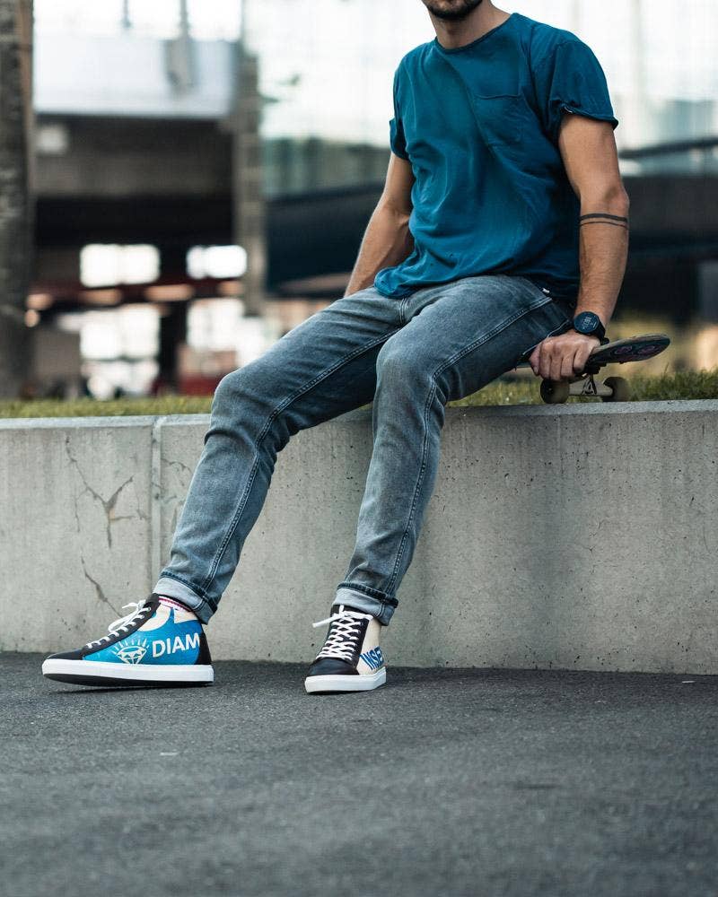 Elephbo - Venta al por mayor Zapatillas urbanas - Mujer - Sneaker High - Blue Diamond8