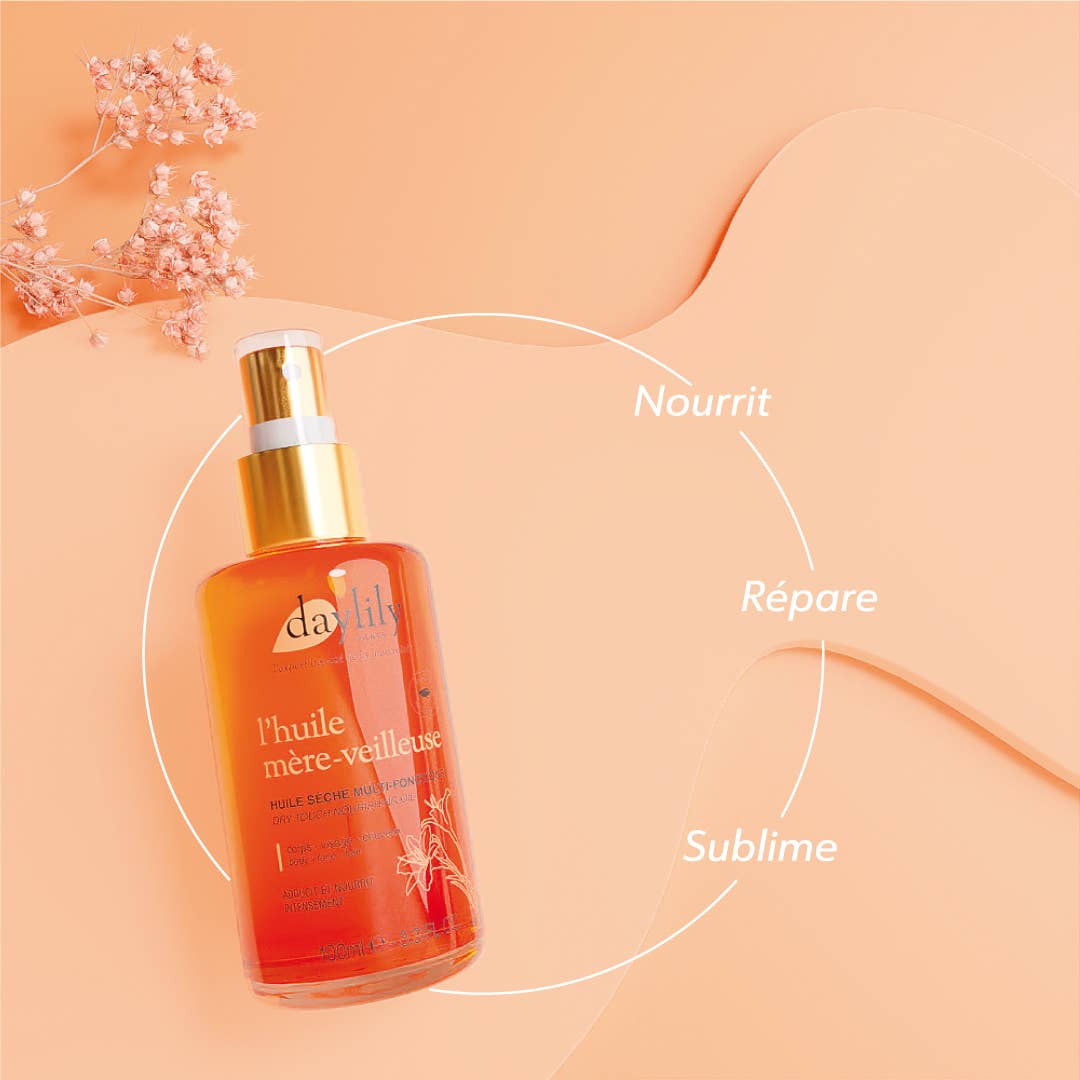 Daylily Paris – Großhandel Bade-/Körperöl – L'Huile Mère-Veilleuse – Trockenöl für Gesicht, Körper und Haare1
