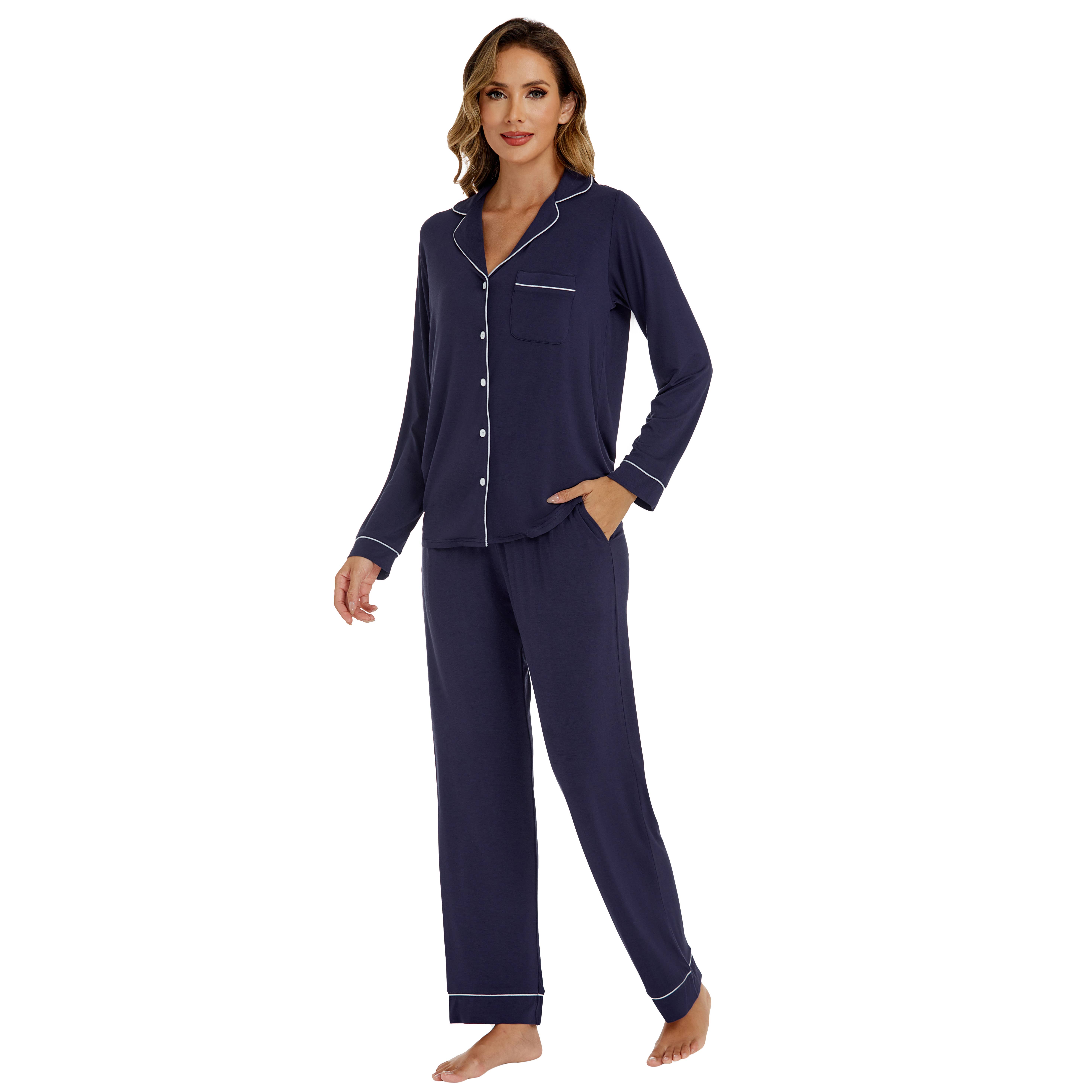GEXWORLDWIDE - Wholesale Sleepwear Set - Women's - Women's Bamboo Viscose Long-Sleeve Pajama Set7