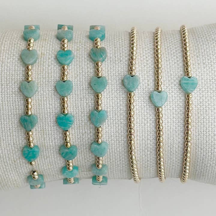 Pippa Bracelet, Amazonite for wholesale by Jeny Baker Designs