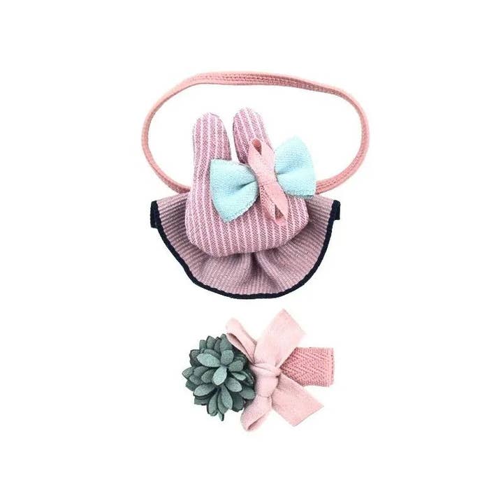 Miss Minna - Wholesale Hair Clip - Kids - 🎀 Children's Hairpin Set Bunny and Bow with Flower