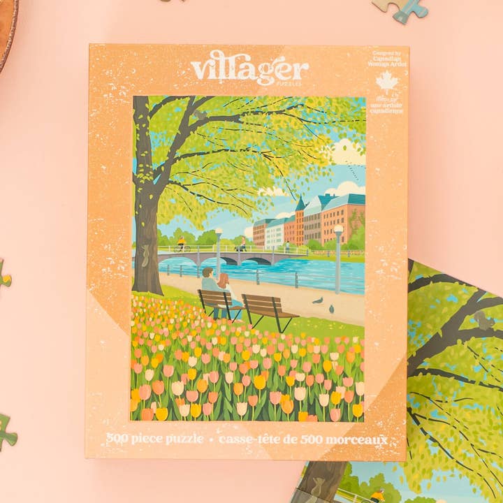 Villager Puzzles - Wholesale Puzzle - Adult - Tulip Season | 500-Piece Puzzle | Designed in Canada