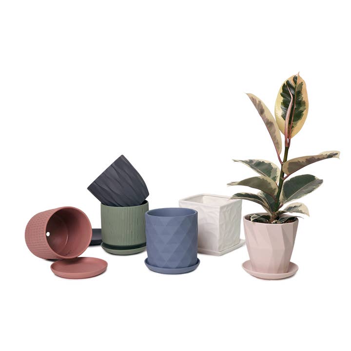 Virago 5 Inch Flower Pot Kit Clay Pots With Drainage Holes for wholesale by Chive