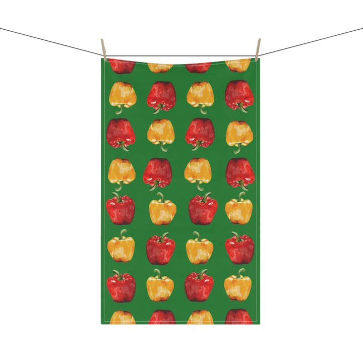 Blue Cava - Wholesale Tea Towel - Colorful Bell Pepper Kitchen Tea Towels4
