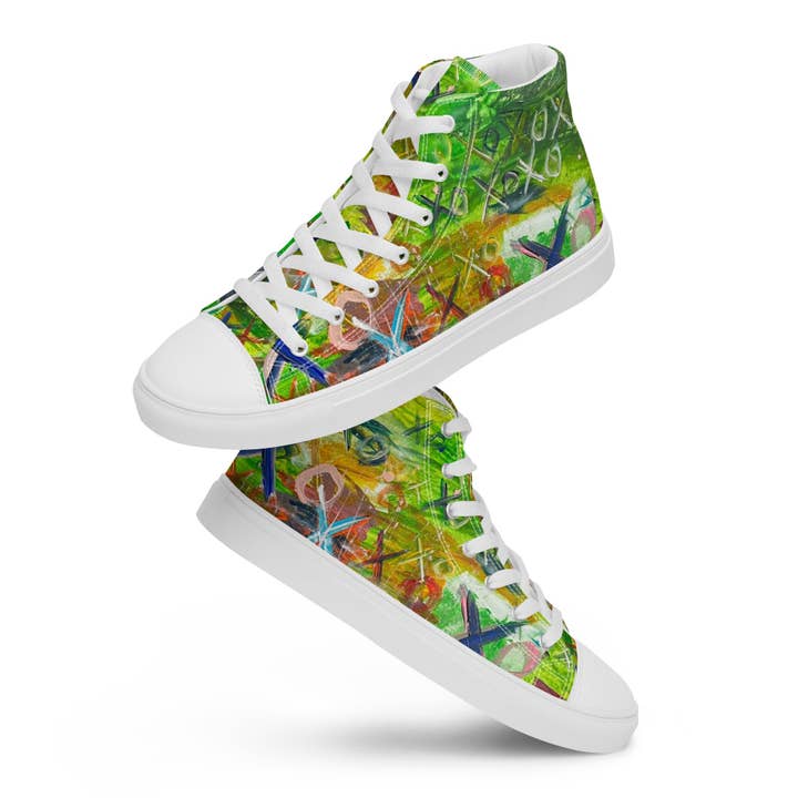 Women’s high top canvas shoes- Green for wholesale by Tuckstreet