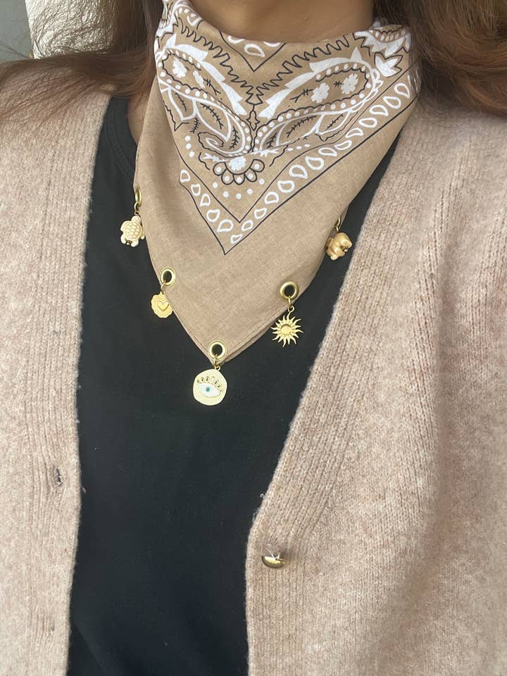 BEIGE SIERAAD BANDANA voor wholesale door Liviana Lisbon