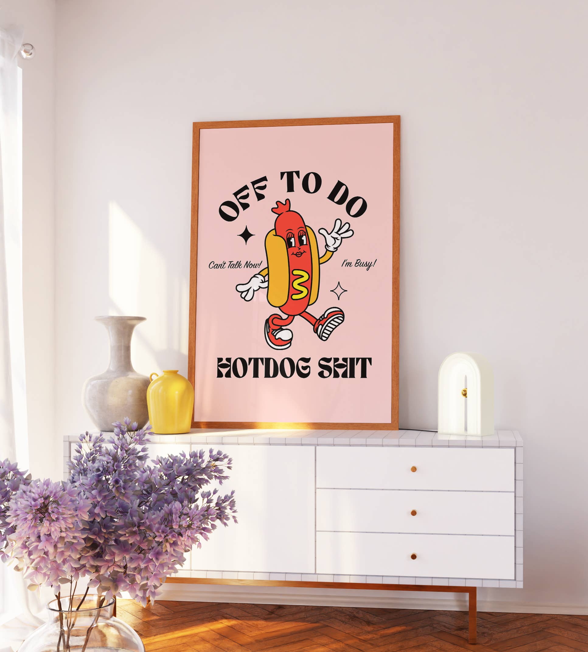 Poppermost Prints - Wholesale Art Print - Off to do Hotdog Shit Print1