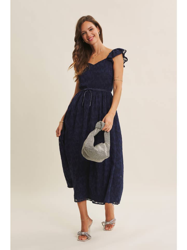 in february – Großhandel Kleid – Damen – MIT REICHER TEXTUR SAMT TAILLEN JACQUARD MIDI KLEID15