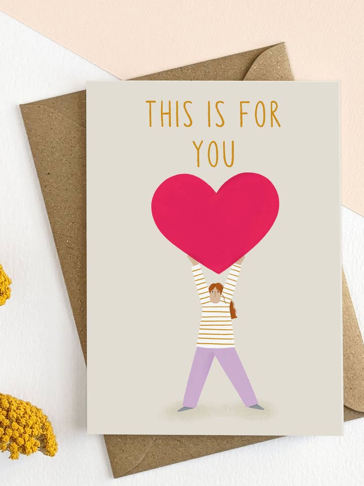 Illustrated Love Card for wholesale by Elsa Rose Frere