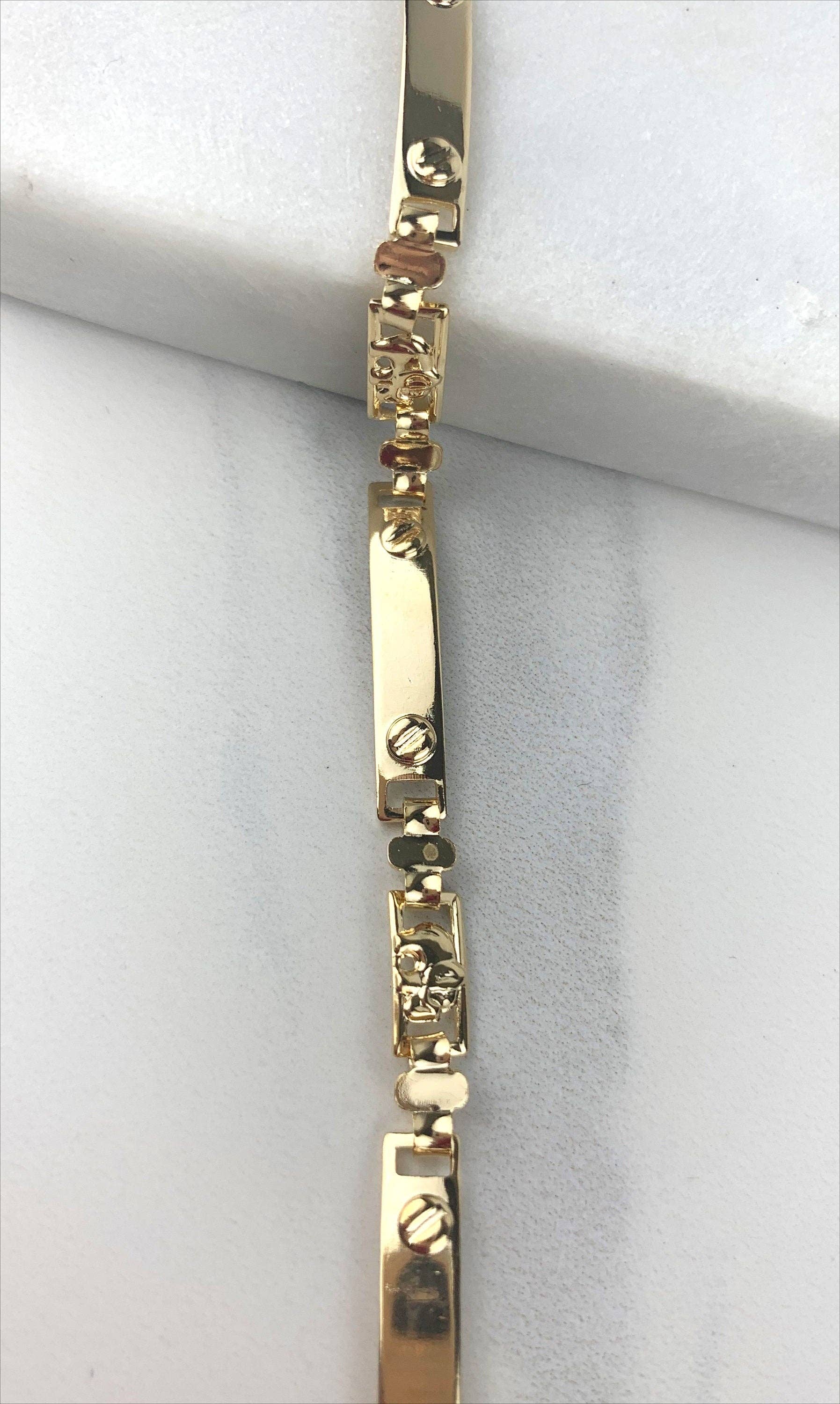 DIJU Jewelry - Wholesale  - 18k Gold Filled ID Slave Elephants Link Wholesale Jewelry Supplies1