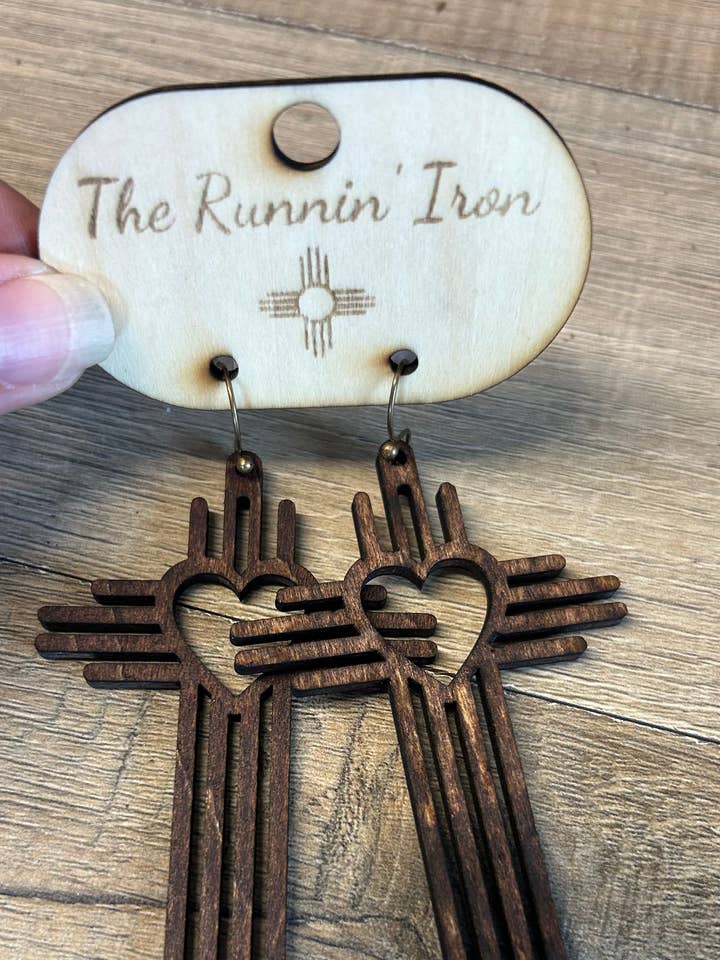 Zia symbol earrings for wholesale by The Runnin Iron