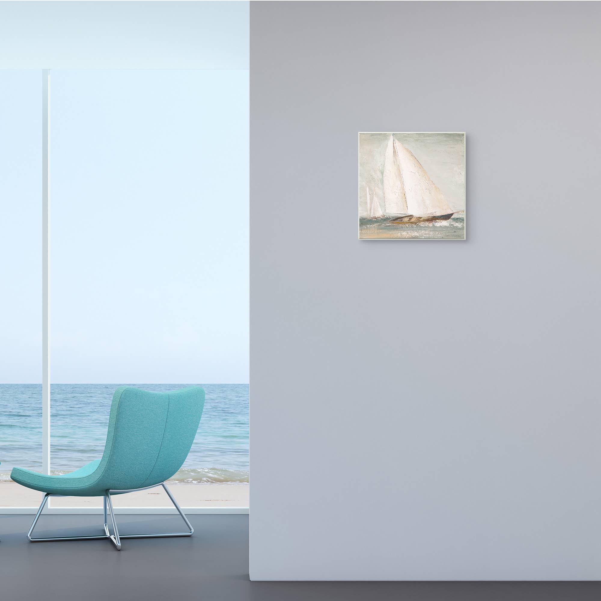 Stupell Industries - Venta al por mayor Ilustración - Barco de vela suave envejecido tradicional arte del paisaje náutico1