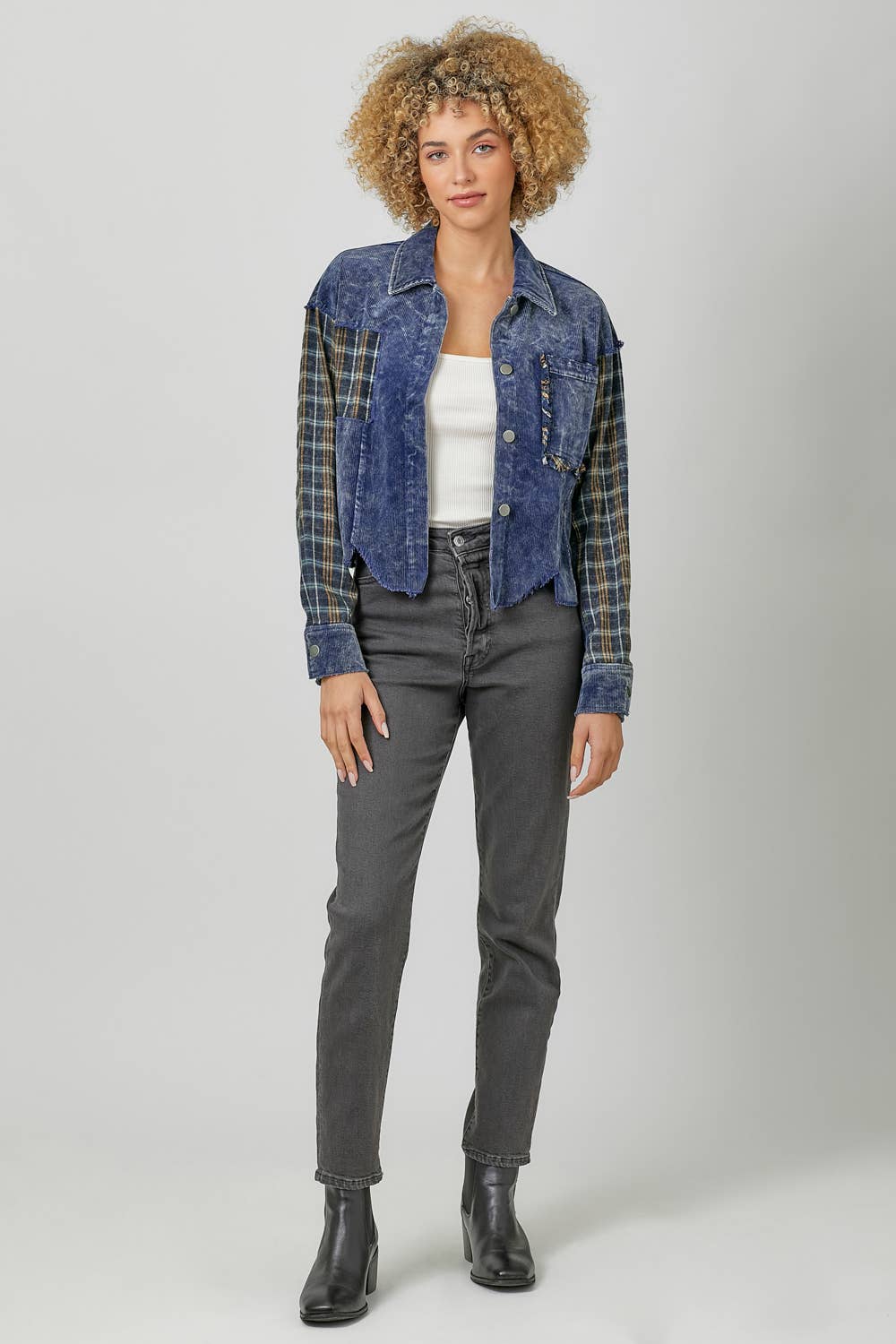 Mystree - Venta al por mayor Chaqueta - Mujer - Chaqueta de pana a cuadros 60304 4