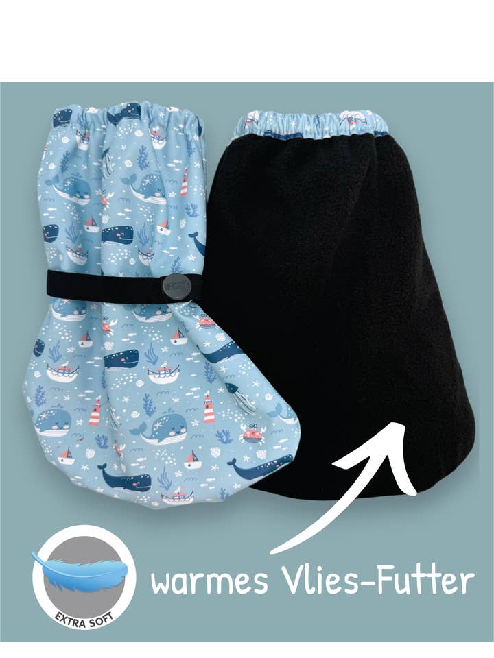 HECKBO – Großhandel Gummistiefel – Kinder – Baby Füßlinge Regenfüßlinge Fisch - mit Vlies Futter