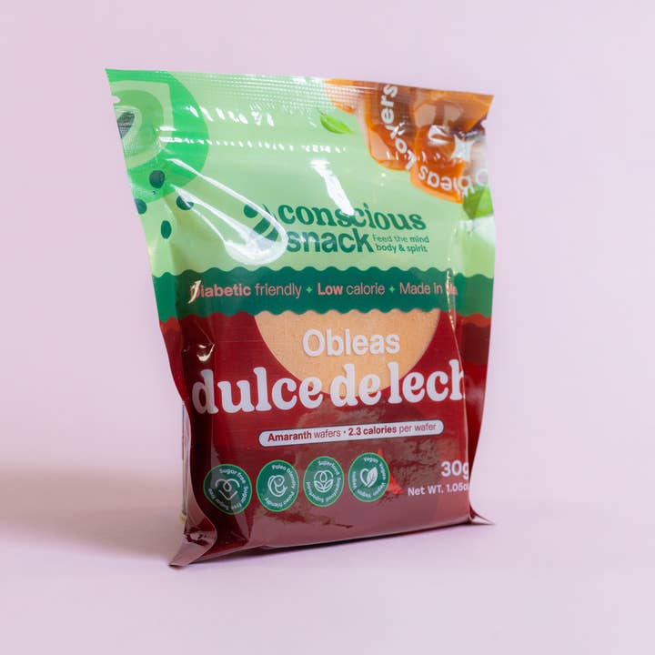 Conscious Snack - Wholesale Cookie - Conscious Snack Amaranth Wafers Obleas Dulce de Leche 1.05oz3