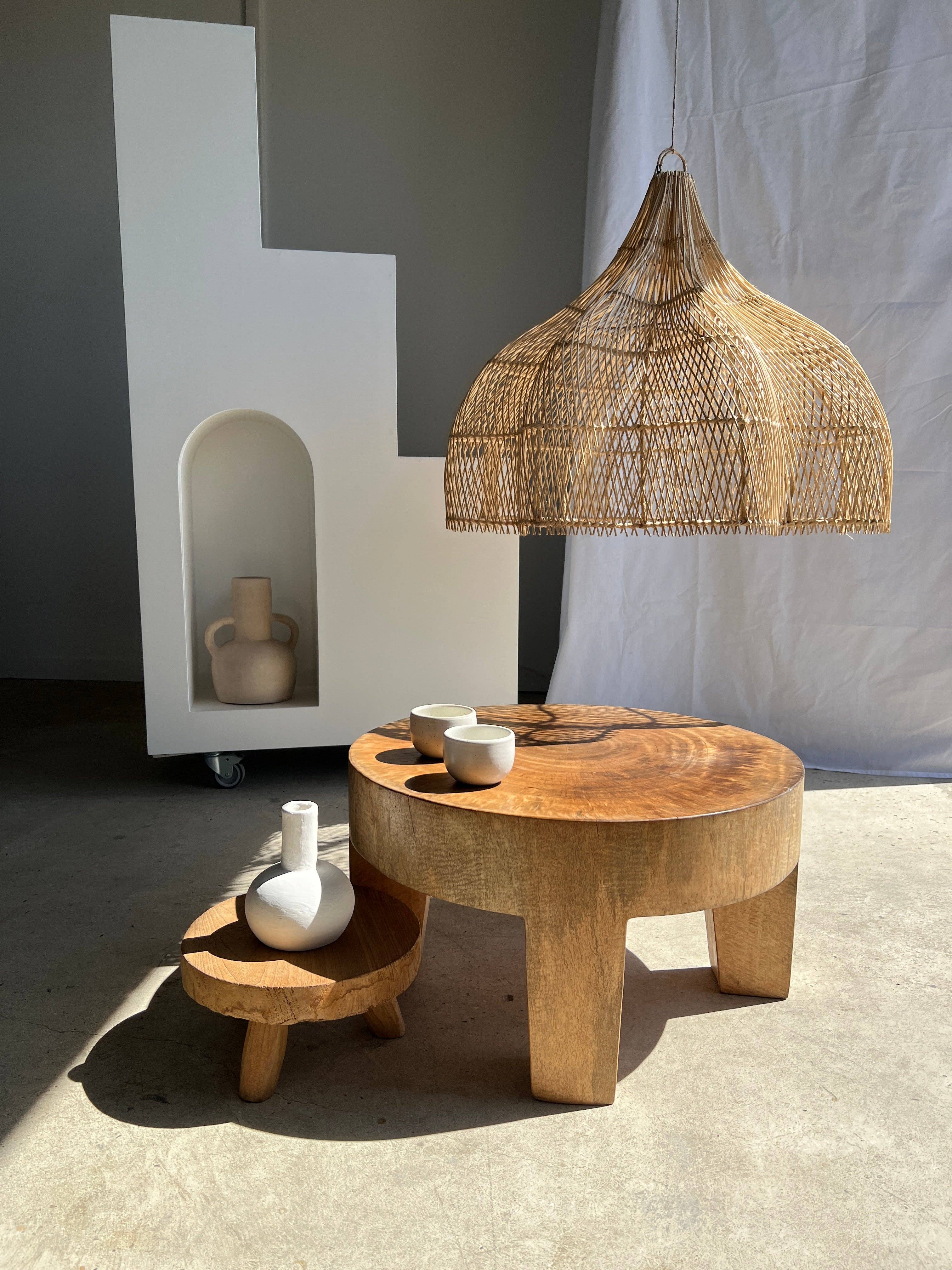 Office Objets - Wholesale Chandelier/Hanging Light - Pendant light, flower-shaped rattan fixture, tulip, corolla H:80cm D80cm71