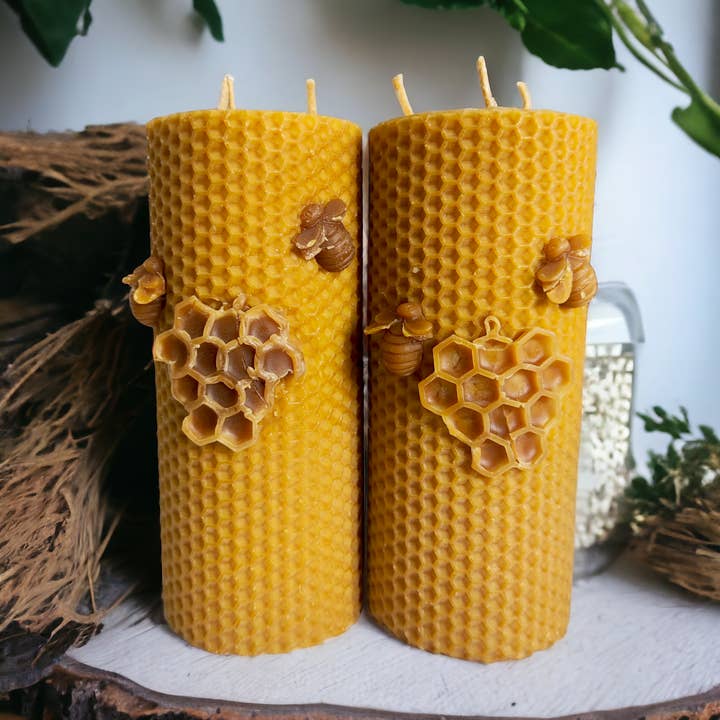 Bienenwachskerze mit 3 Dochten für den Großhandel von Magic Moon