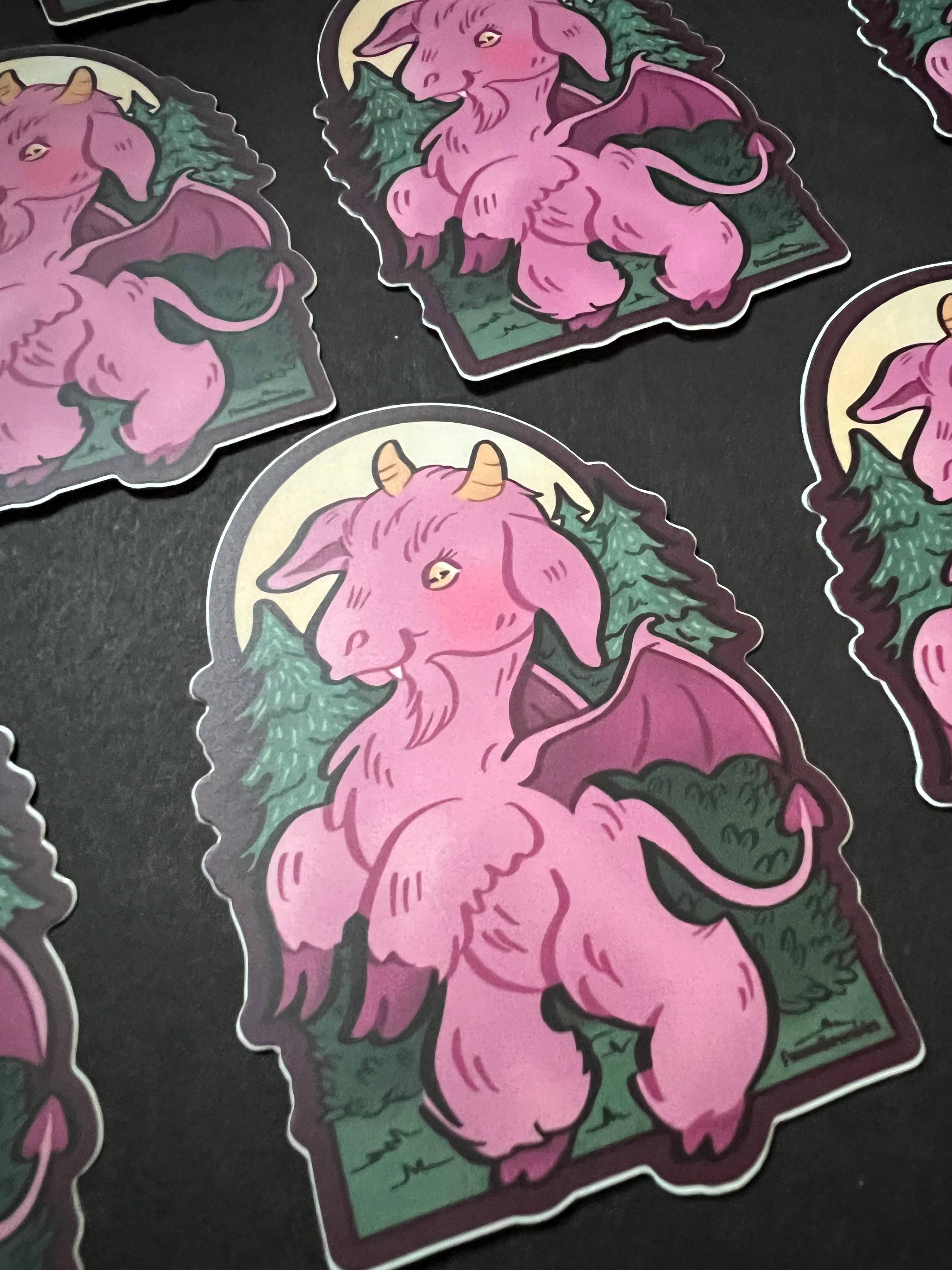 Fox and Brambles - Wholesale Sticker - Jersey Devil Cryptid Sticker3