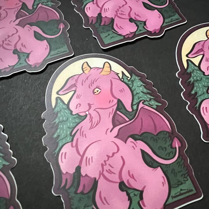 Fox and Brambles - Wholesale Sticker - Jersey Devil Cryptid Sticker3