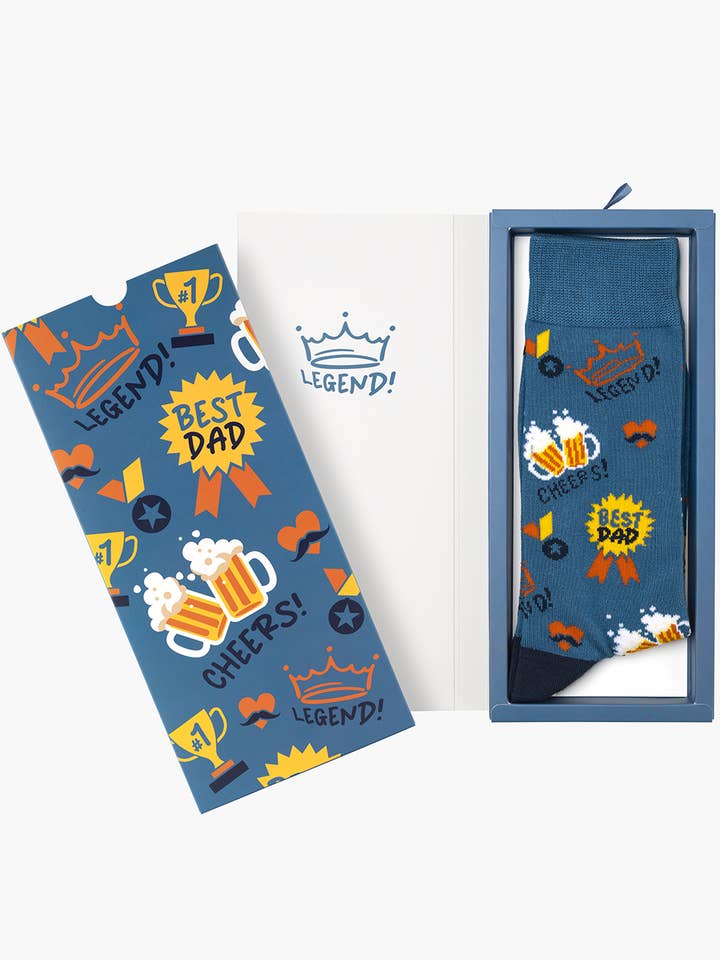 CARTE DE CHAUSSETTES EN BAMBOU MEILLEUR PAPA HOMME pour la vente par Bamboozld