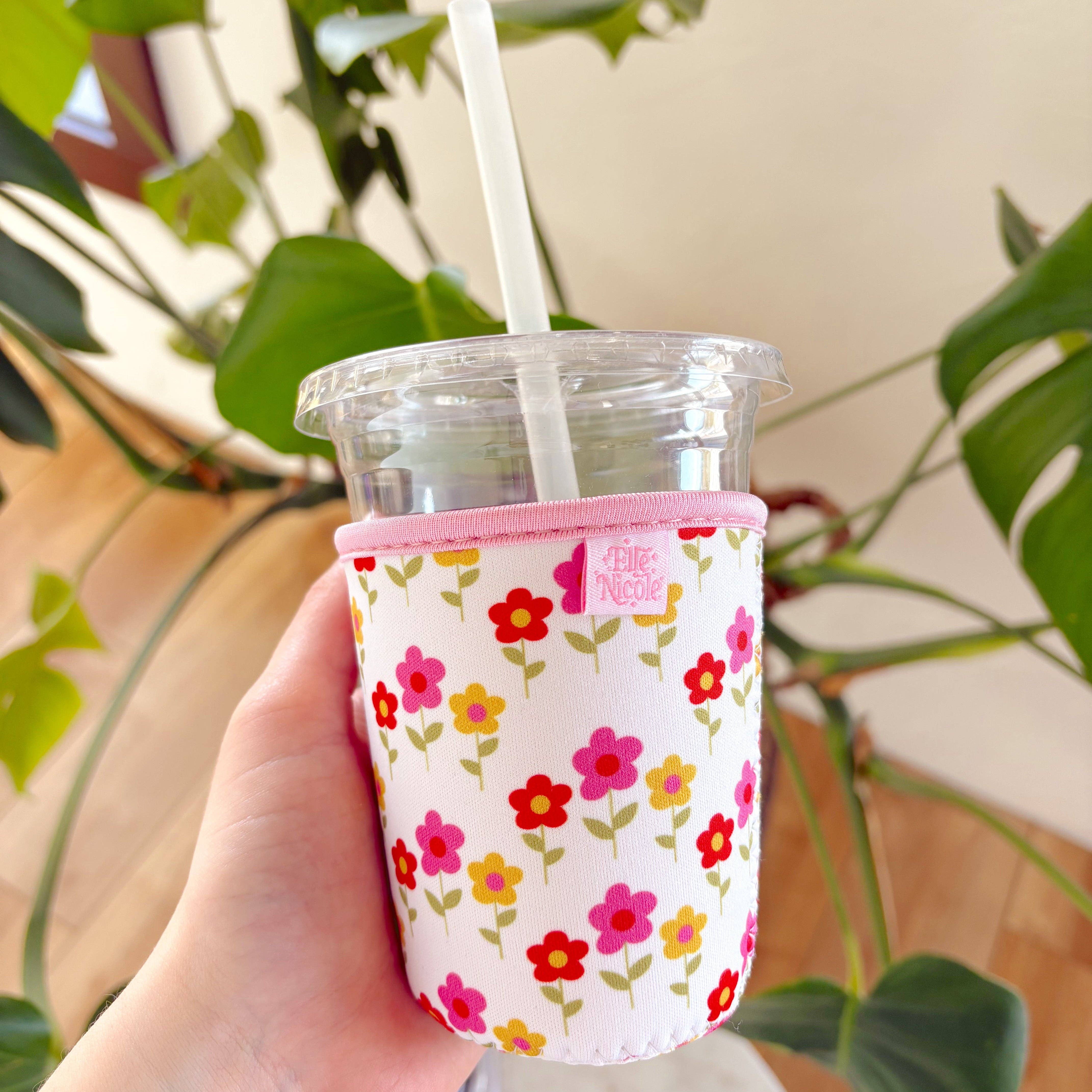 Elle Nicole - Wholesale Drink Huggers & Koozies - Coffee Cup Cover - Mod Floral - Iced Drink Sleeve5
