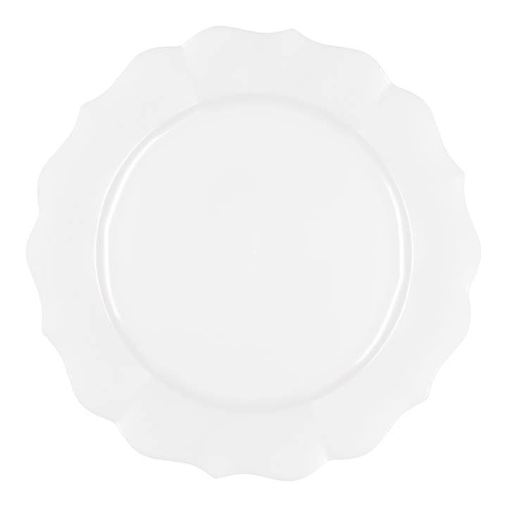 Smarty had a Party - Wholesale Disposable Plate - 10.25" Pearl White Round Plastic Dinner Plates - 10 pcs1