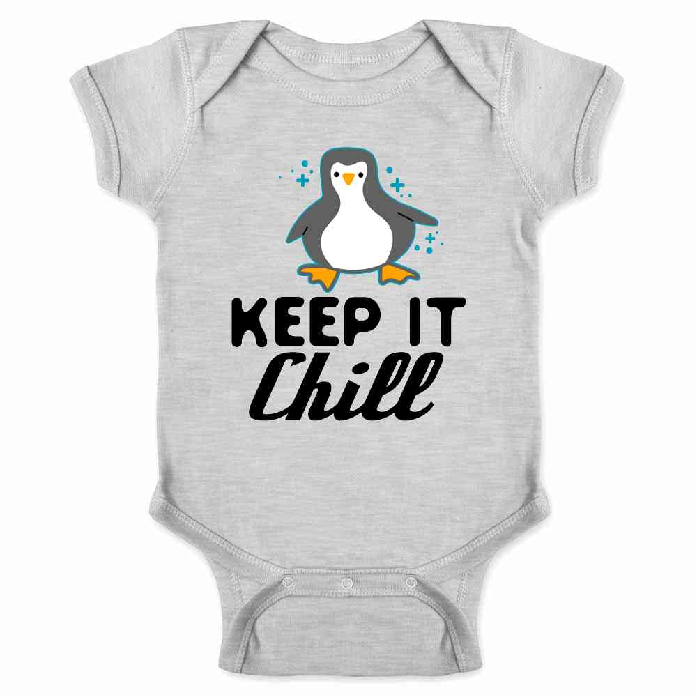 Pop Threads - Wholesale Bodysuit (Non-Footed) - Baby - Keep It Chill Penguin Cute Funny Baby Bodysuit2