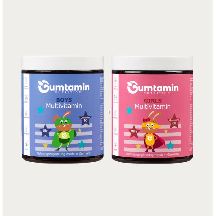 Set di caramelle gommose multivitaminiche per bambini per la vendita all'ingrosso da parte di Gumtamin Nutrition