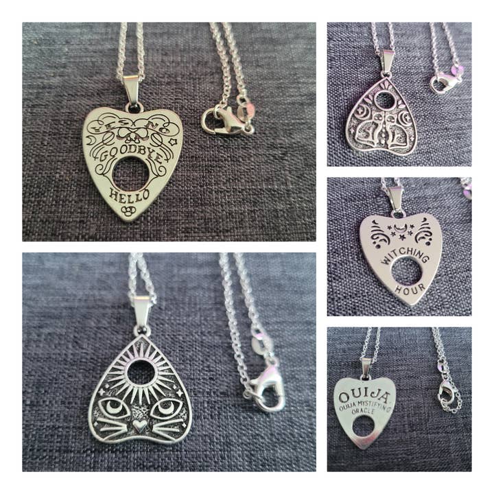 Ouija & Tarot Card Silver Earrings, Necklaces & Zipper Pulls for wholesale by Con-Quest Crafts
