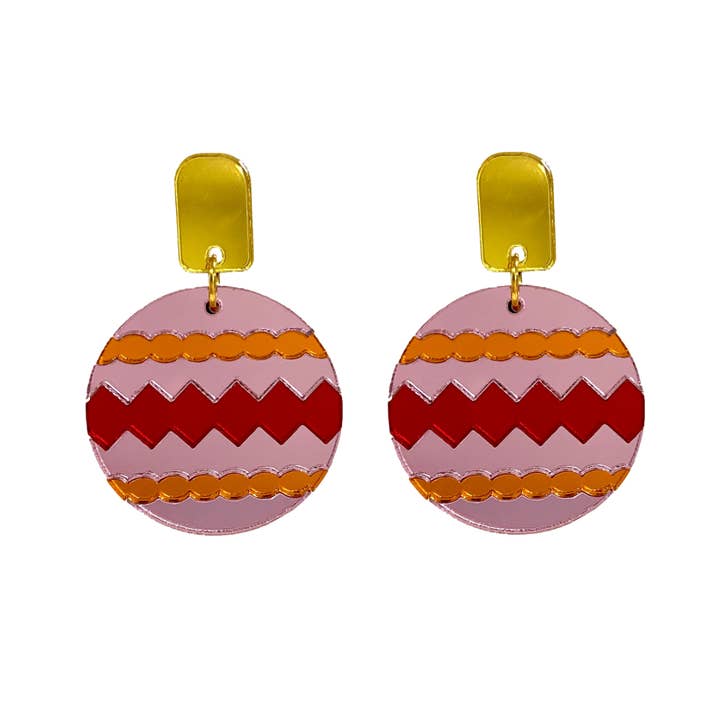 Pipp Pop - Wholesale Dangle Earrings - Christmas Bauble Earrings - 6 Colours Available2