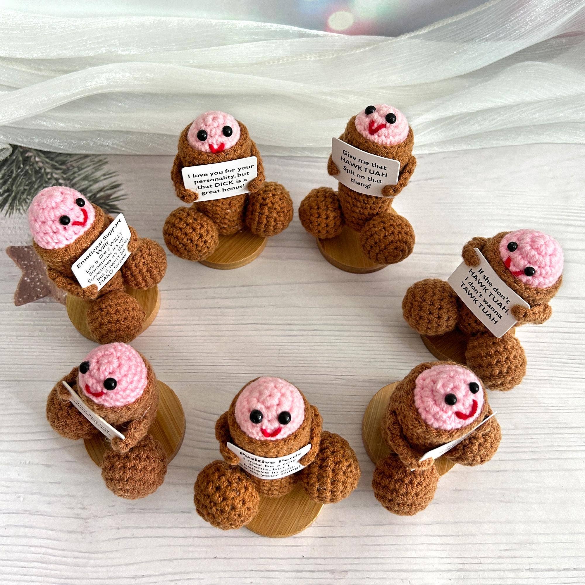 TOMOPOD LLC - Vente Peluche – enfant et bébé - Humour de Crochet Gag Cadeau Mature, Petit Ami Amigurumi au Crochet2