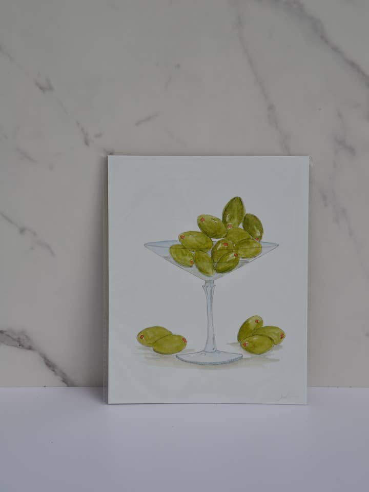 Tini Martini Art Print for wholesale by Bear on Paper