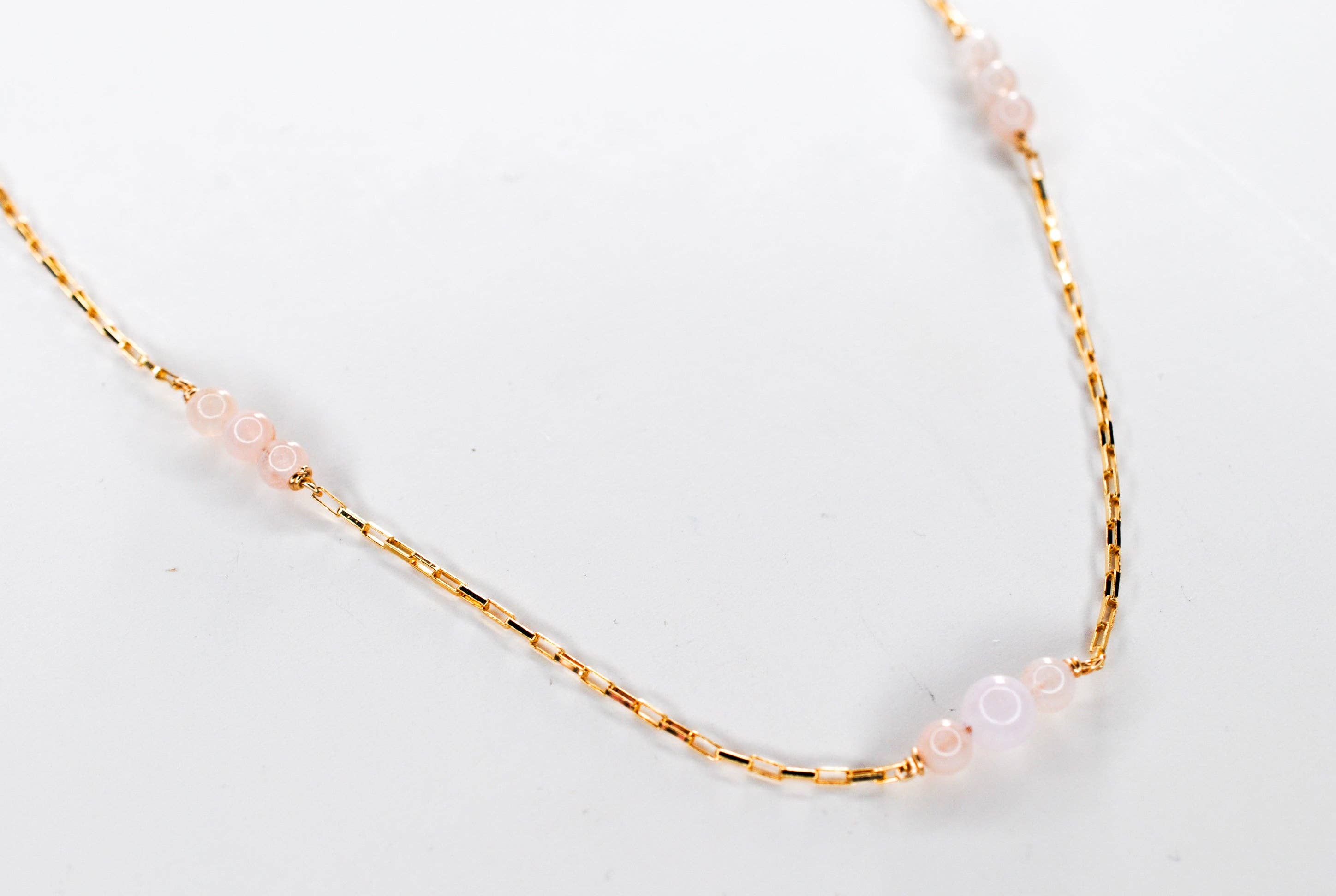 Ripple | Reiki Infused Jewelry - Wholesale Beaded/Pearl Necklace - Morganite Genesis Necklace