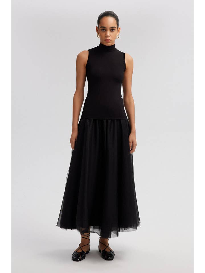 Black TURTLENECEK SLEEVELESS UNDERWEAR TUNIC for wholesale on Faire