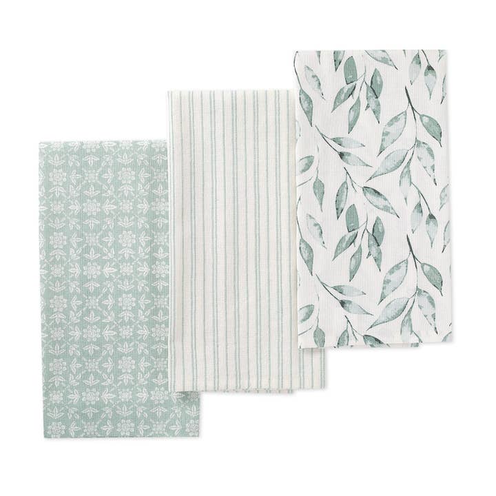 Asciugamano da cucina, 100% cotone, confezione da 3, 71,1 x 45,7 cm - Foglie per la vendita all'ingrosso da parte di Folkhomes Global Inc